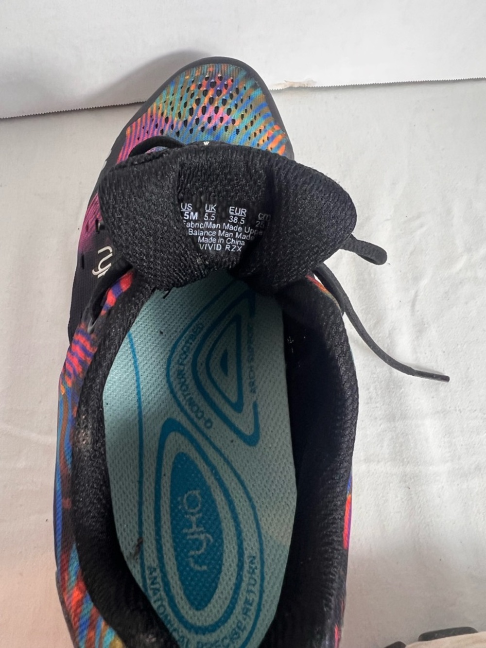 Ryka Black Multicolor Mesh Athletic Walking Sneakers - Picture 5 of 12